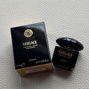 Versace Crystal Noir Mini Bottle in Black and Gold